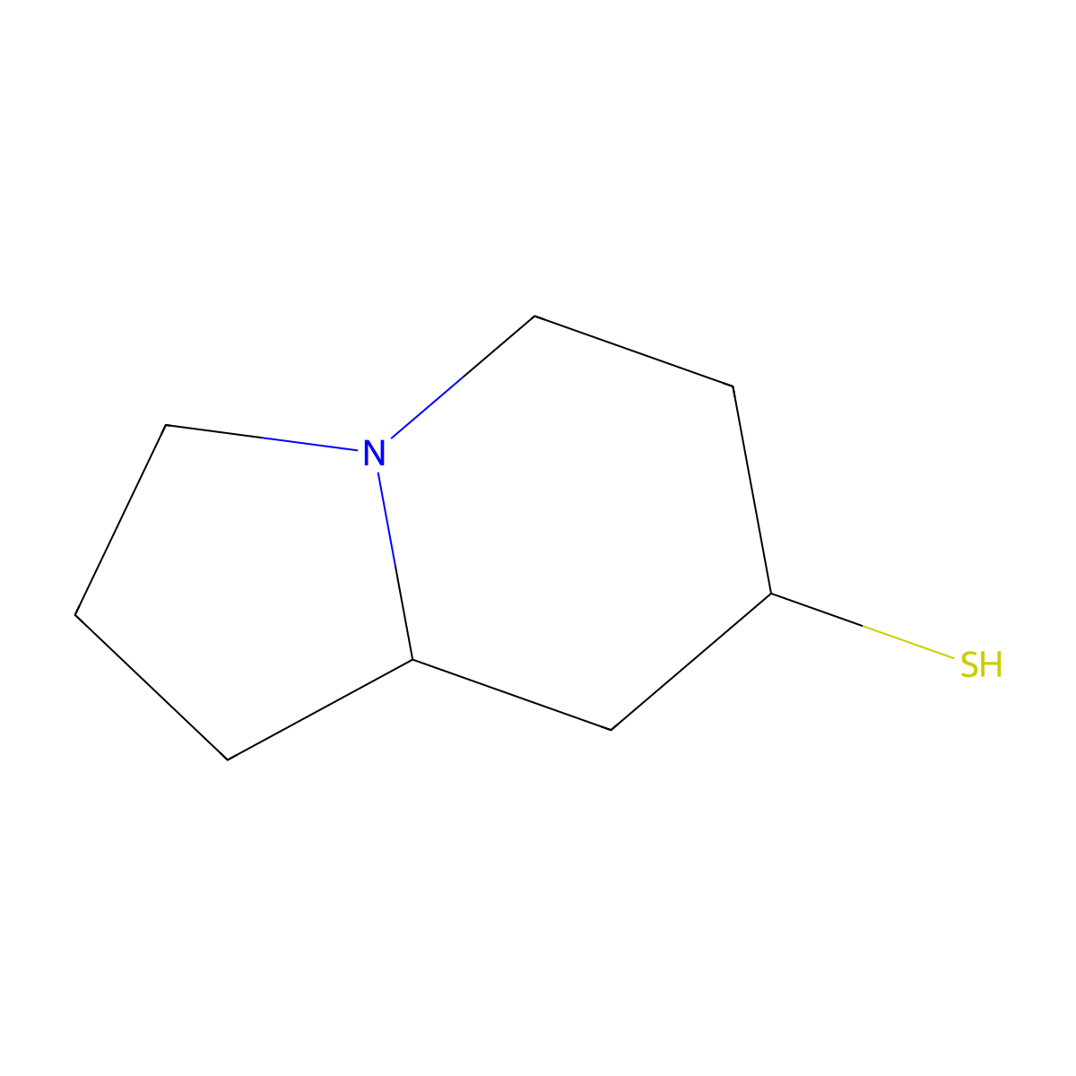 Octahydroindolizine-7-thiol molecular structure, CAS 1519206-11-1
