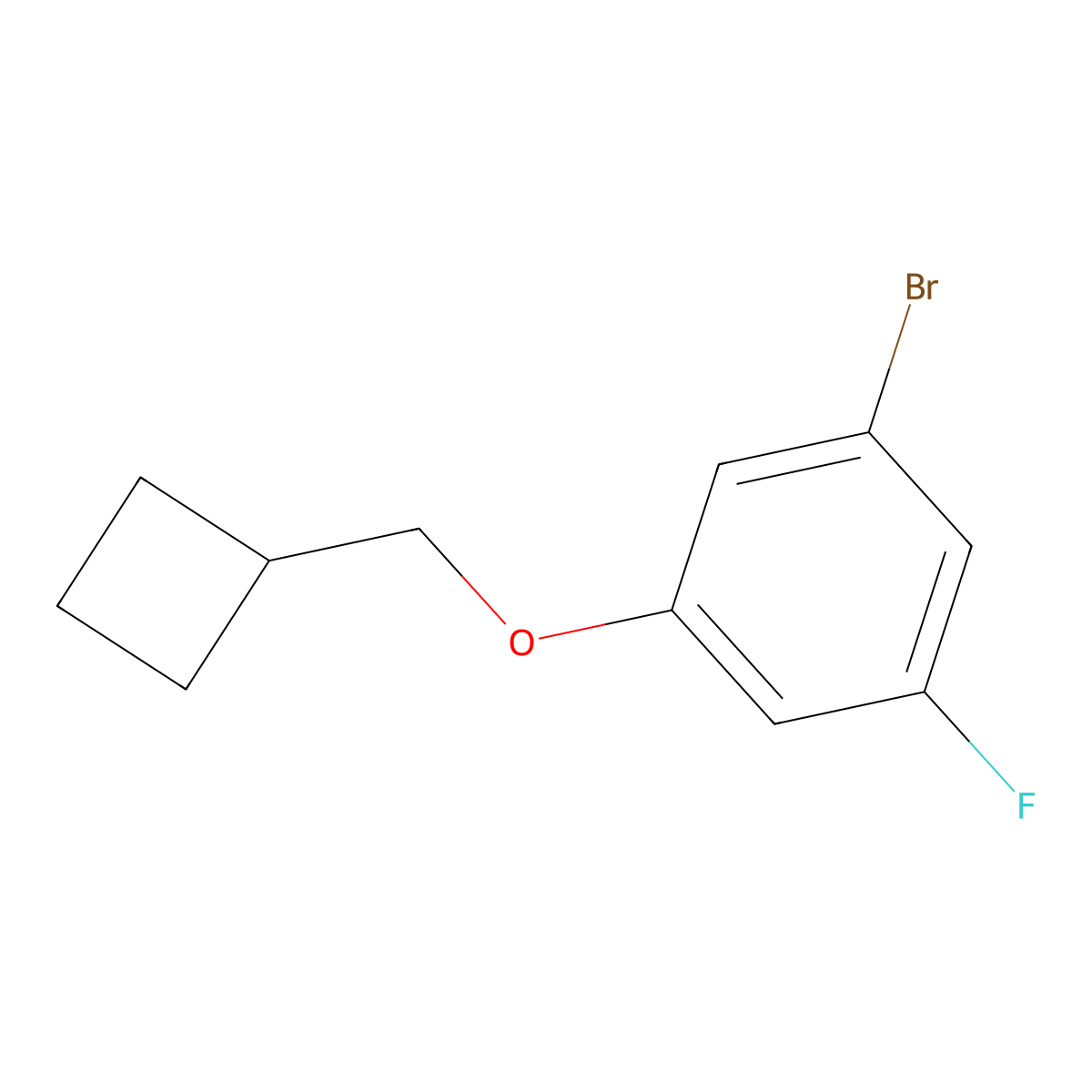 1-Bromo-3-(cyclobutylmethoxy)-5-fluorobenzene molecular structure, CAS 1519211-07-4