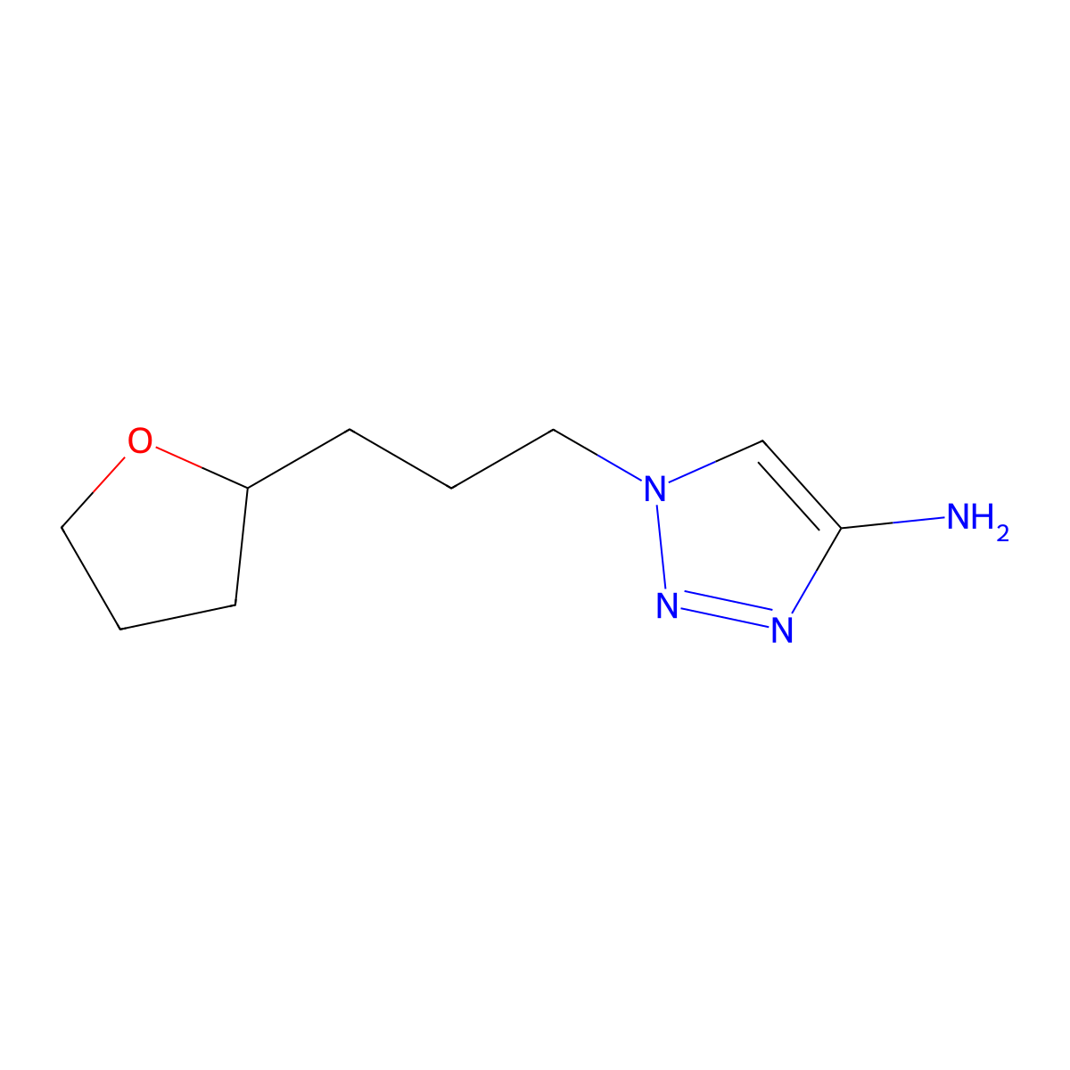 1-(3-(Tetrahydrofuran-2-yl)propyl)-1h-1,2,3-triazol-4-amine molecular structure, CAS 1519211-49-4
