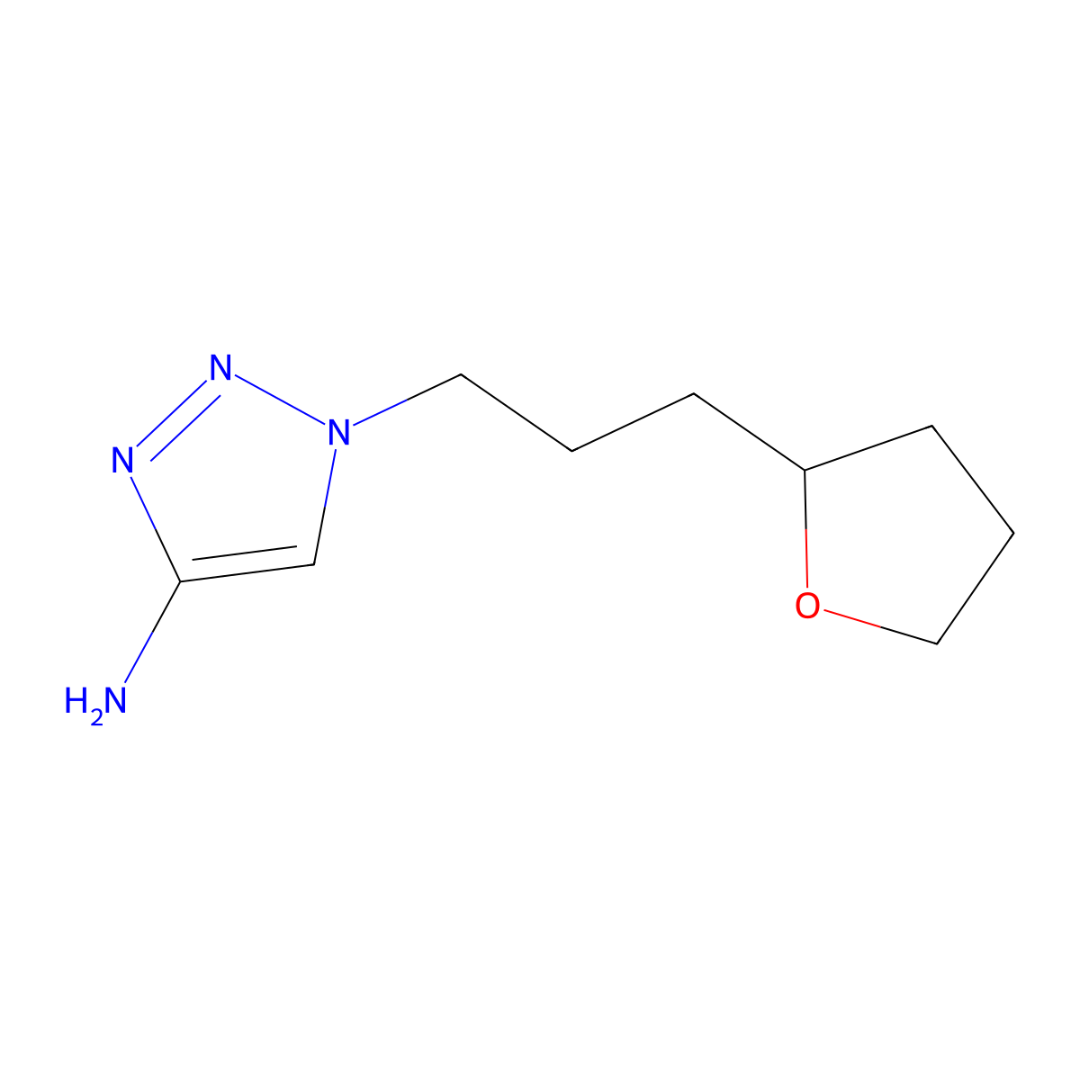 1-(3-(Tetrahydrofuran-2-yl)propyl)-1h-1,2,3-triazol-4-amine molecular structure, CAS 1519211-49-4