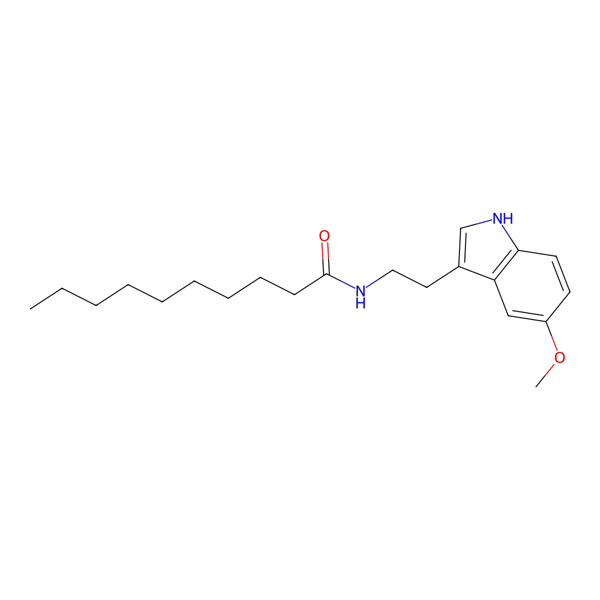 N-[2-(5-methoxy-1H-indol-3-yl)ethyl]decanamide molecular structure, CAS 151922-14-4