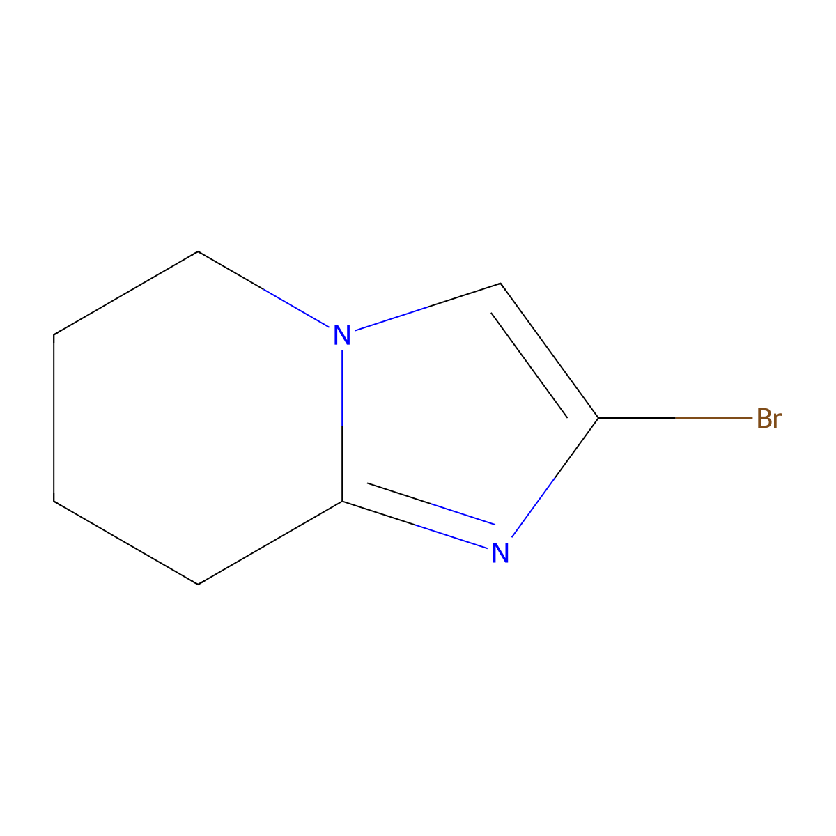 2-bromo-5H,6H,7H,8H-imidazo[1,2-a]pyridine molecular structure, CAS 1519225-95-6