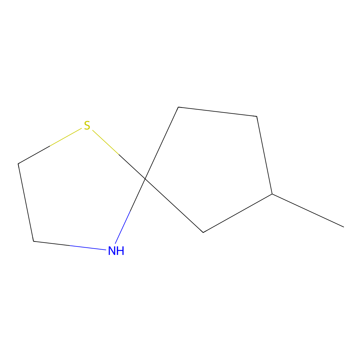 7-Methyl-1-thia-4-azaspiro[4.4]nonane molecular structure, CAS 1519228-56-8