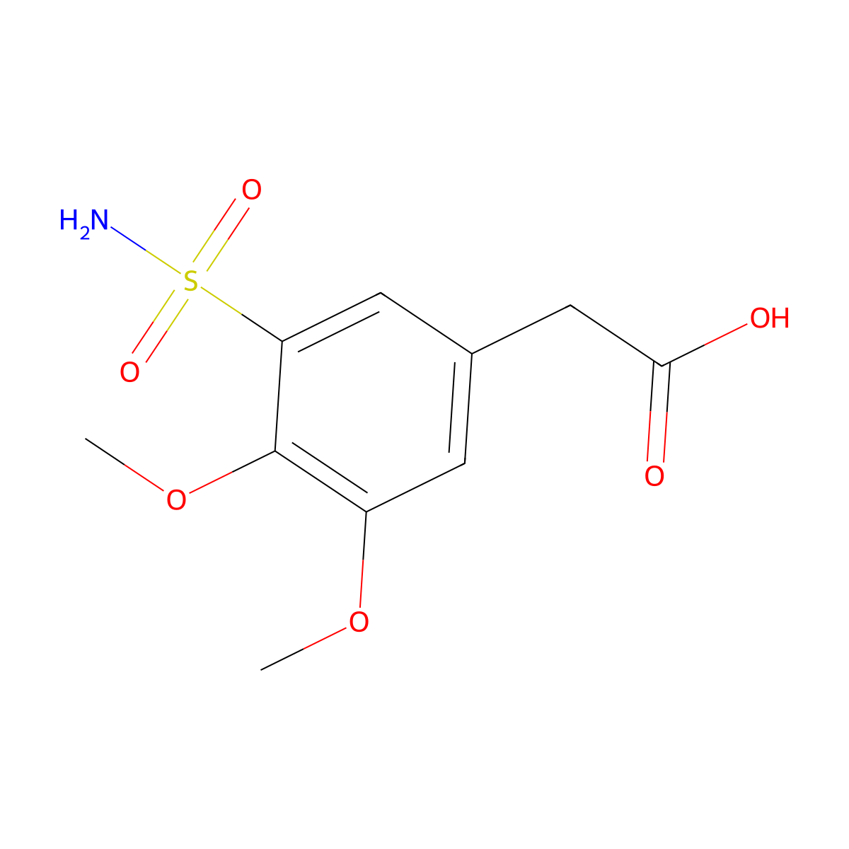 2-(3,4-Dimethoxy-5-sulfamoylphenyl)acetic acid molecular structure, CAS 1519232-44-0