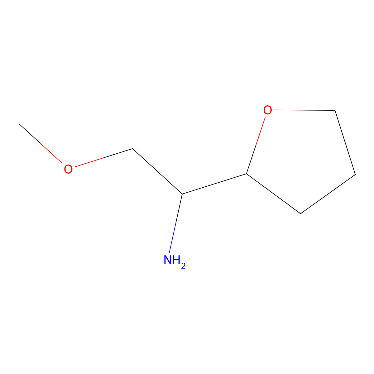 2-Methoxy-1-(oxolan-2-yl)ethan-1-amine molecular structure, CAS 1519235-02-9