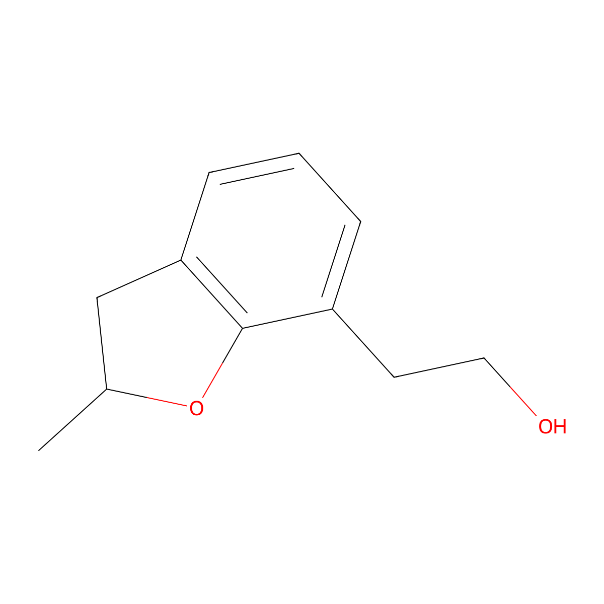 2-(2-Methyl-2,3-dihydro-1-benzofuran-7-yl)ethan-1-ol molecular structure, CAS 1519236-74-8
