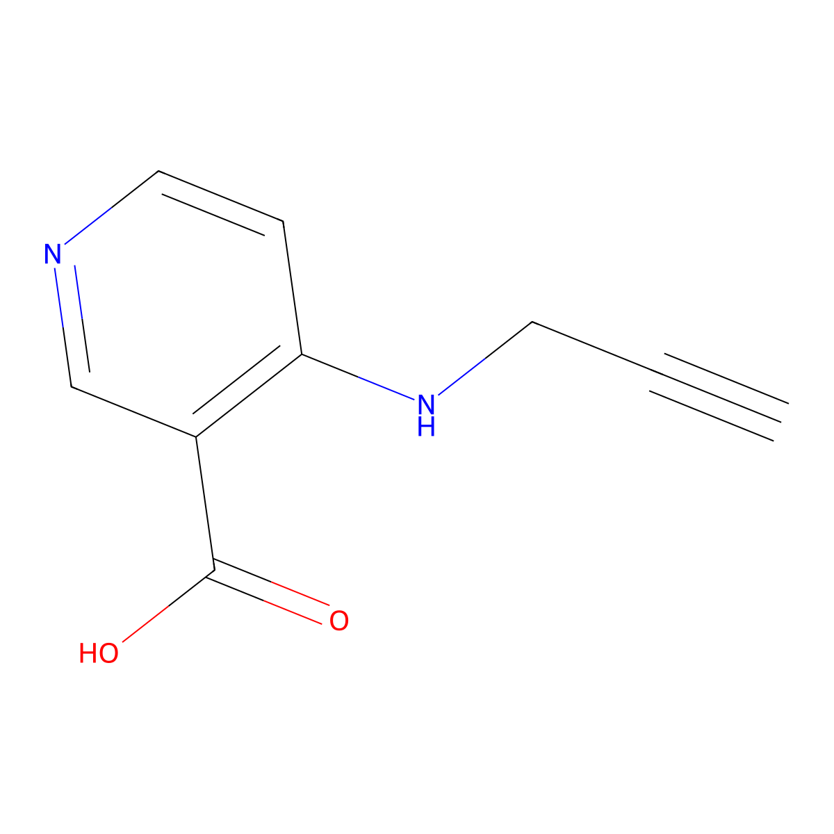 4-[(Prop-2-yn-1-yl)amino]pyridine-3-carboxylic acid molecular structure, CAS 1519244-20-2