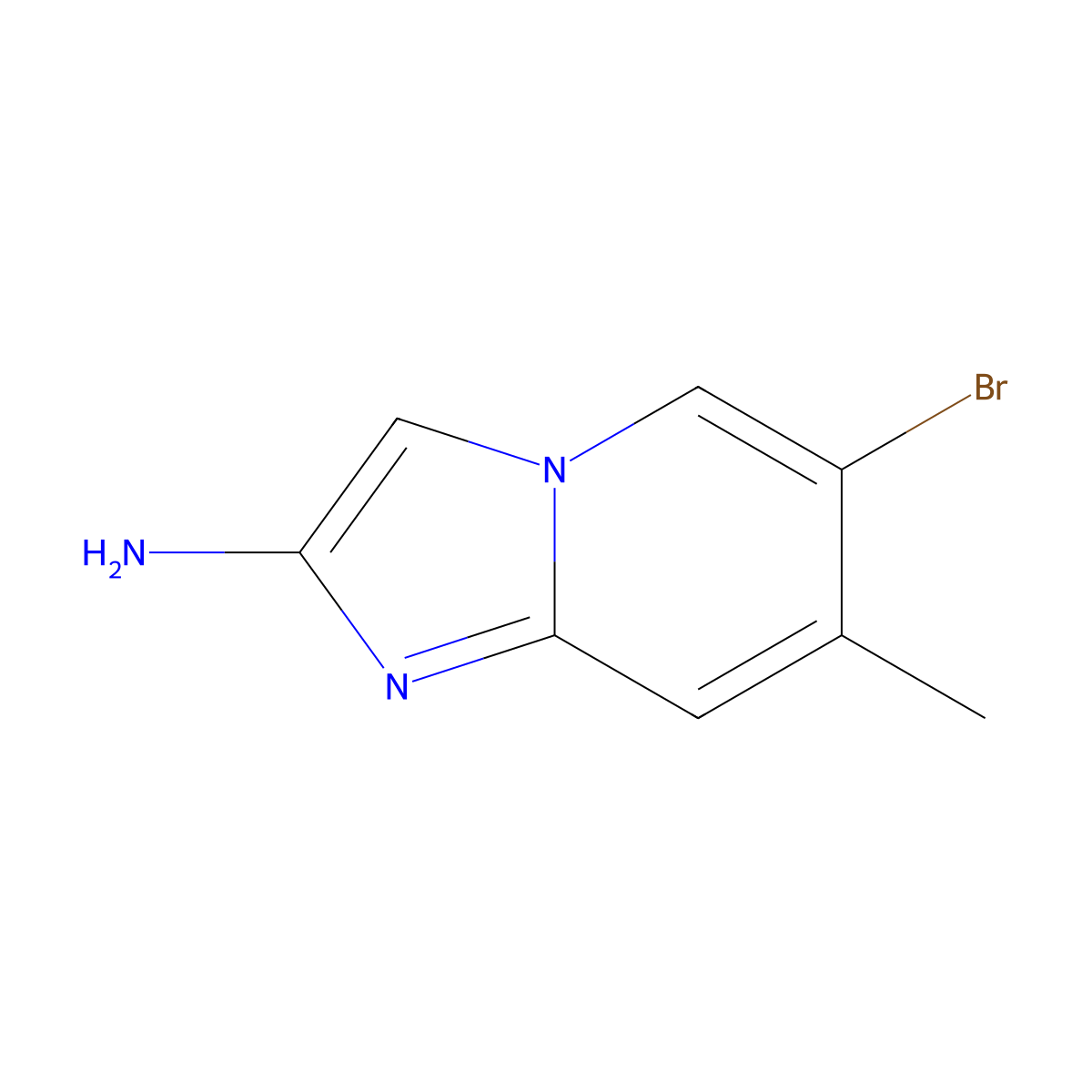 6-Bromo-7-methylimidazo[1,2-a]pyridin-2-amine molecular structure, CAS 1519247-33-6