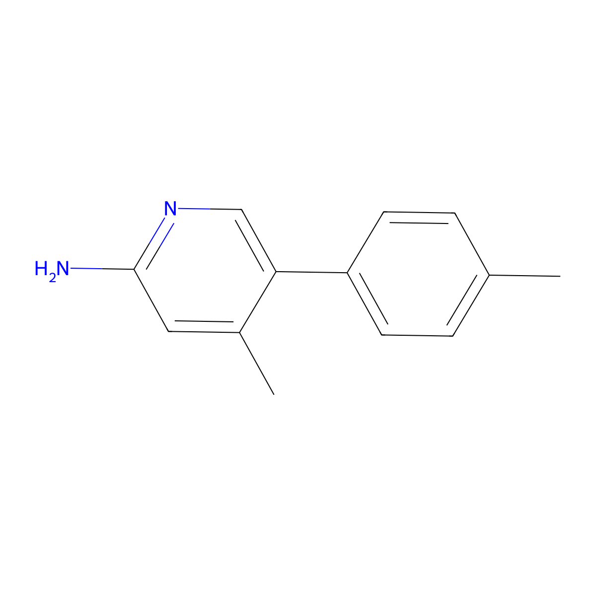 4-Methyl-5-(p-tolyl)pyridin-2-amine molecular structure, CAS 1519259-56-3