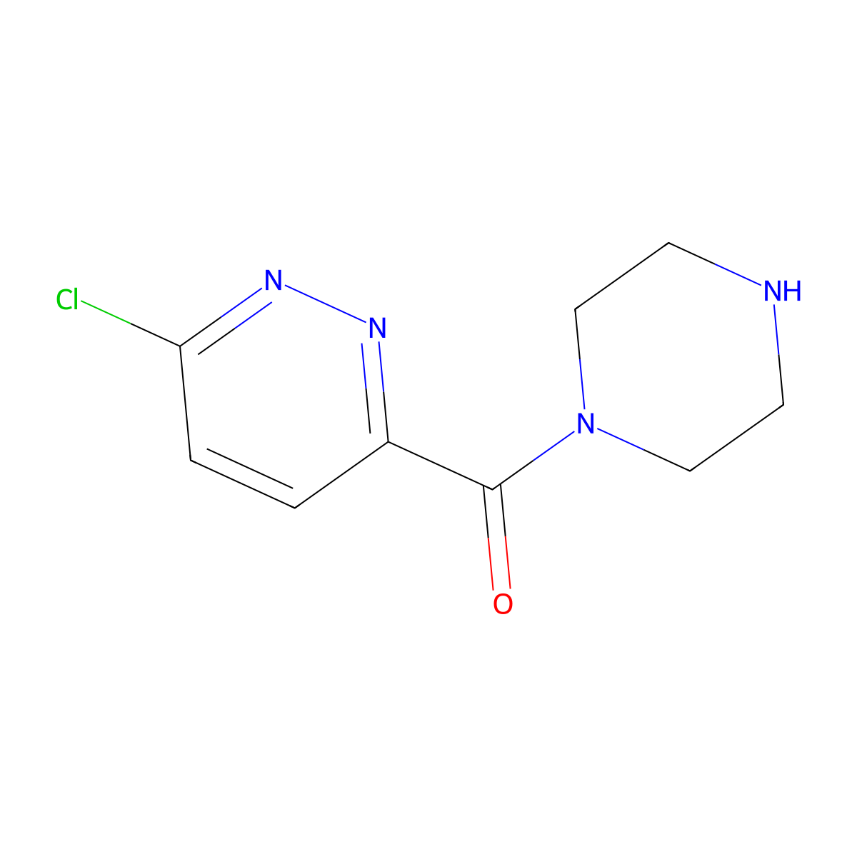 3-Chloro-6-(piperazine-1-carbonyl)pyridazine molecular structure, CAS 1519260-14-0
