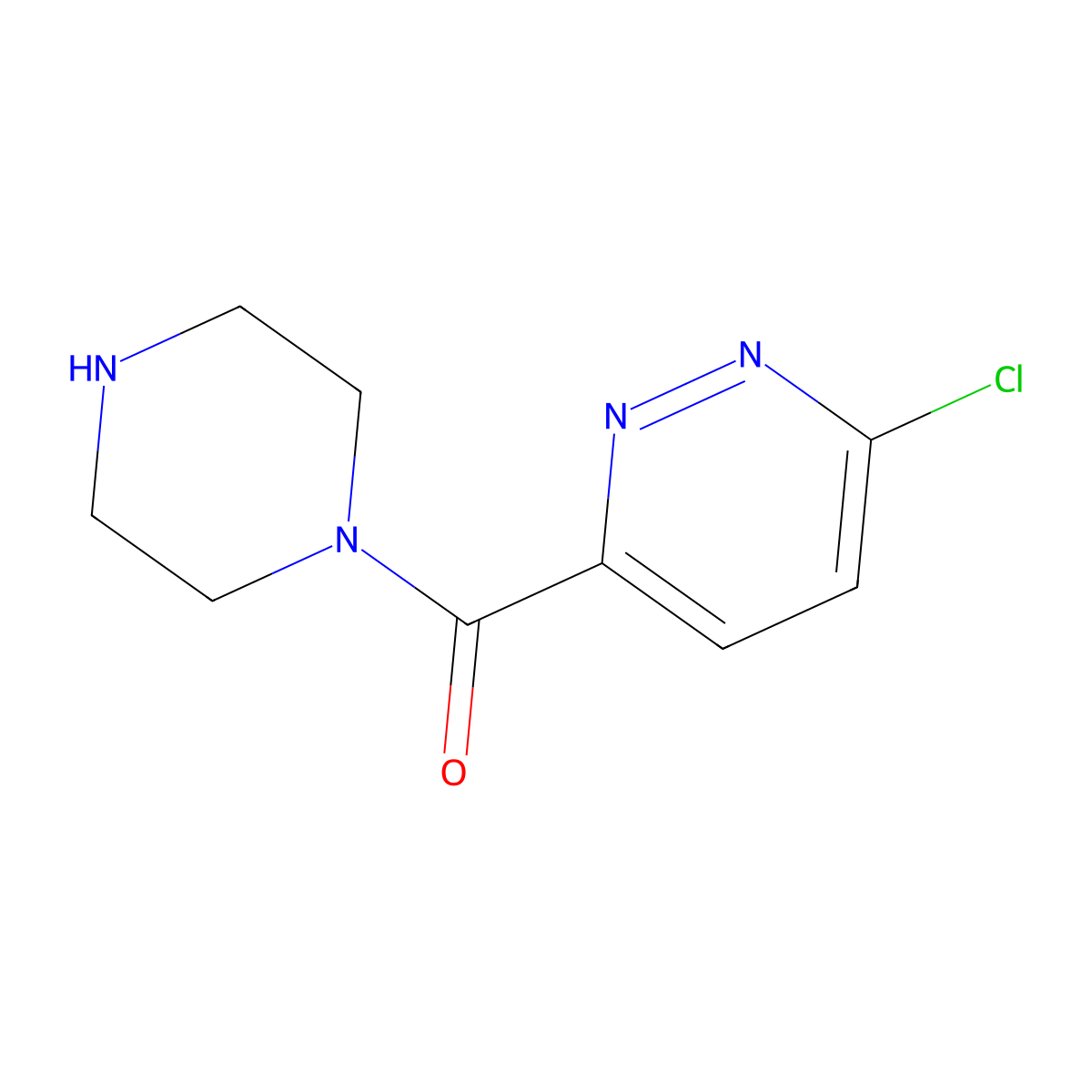 3-Chloro-6-(piperazine-1-carbonyl)pyridazine molecular structure, CAS 1519260-14-0