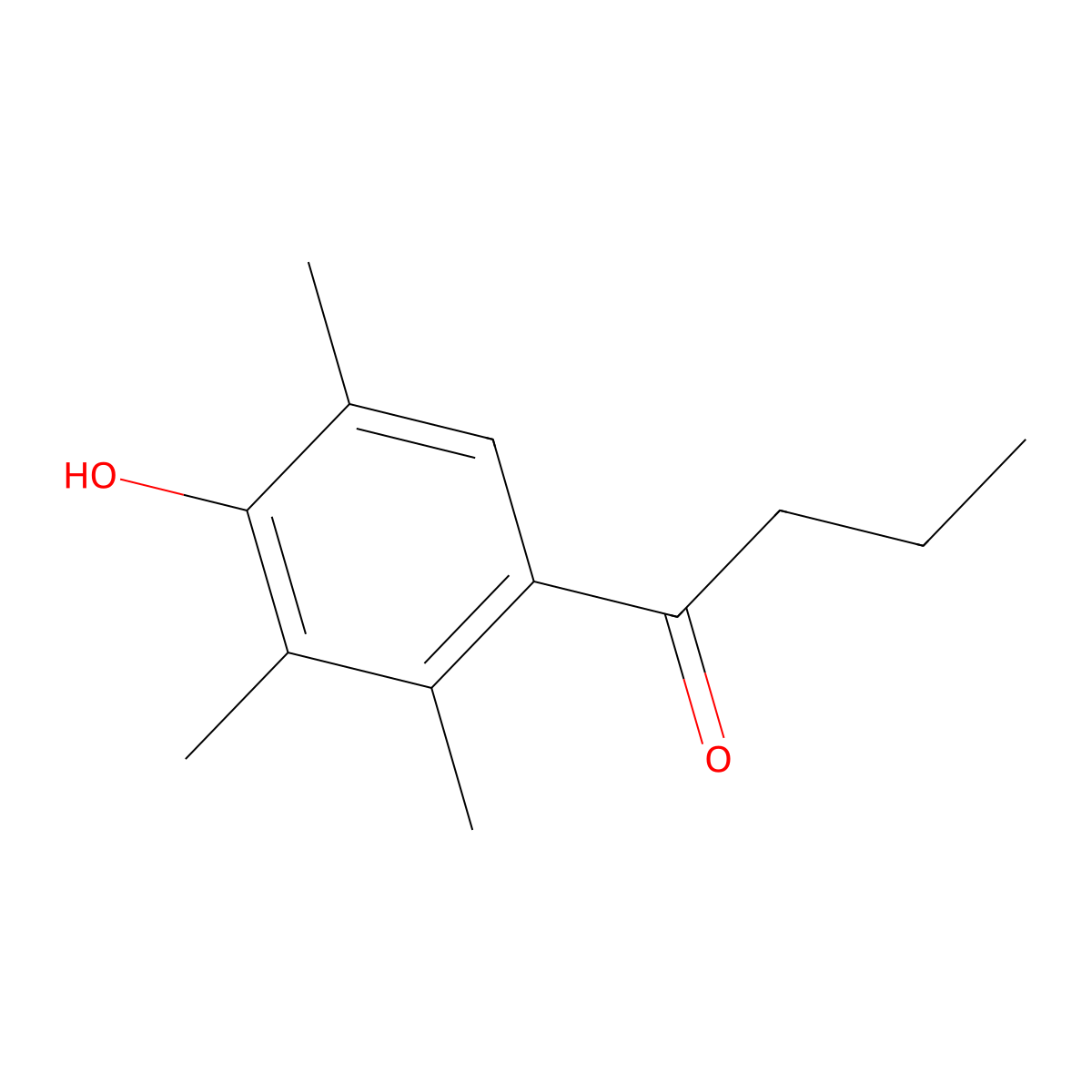 1-(4-Hydroxy-2,3,5-trimethylphenyl)butan-1-one molecular structure, CAS 1519288-72-2