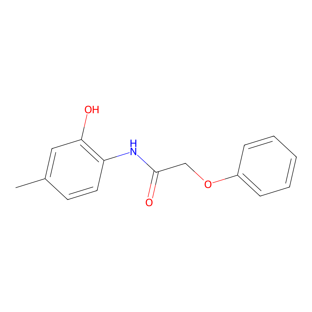 N-(2-hydroxy-4-methylphenyl)-2-phenoxyacetamide molecular structure, CAS 151929-98-5