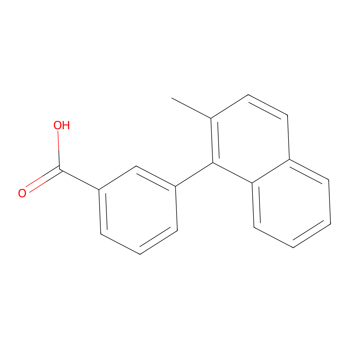 3-(2-Methyl-1-naphthalenyl)benzoic acid molecular structure, CAS 1519315-16-2