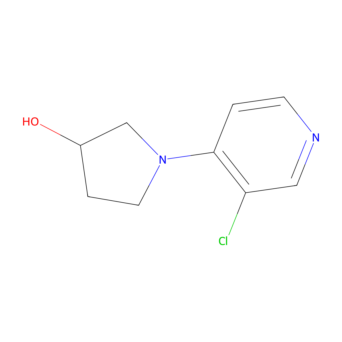 1-(3-Chloropyridin-4-yl)pyrrolidin-3-ol molecular structure, CAS 1519325-29-1