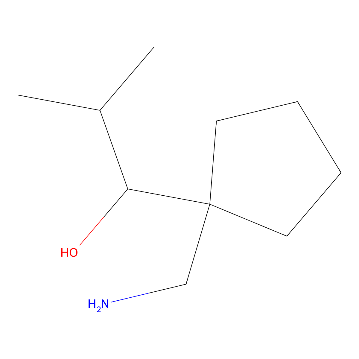1-[1-(Aminomethyl)cyclopentyl]-2-methylpropan-1-OL molecular structure, CAS 1519328-45-0