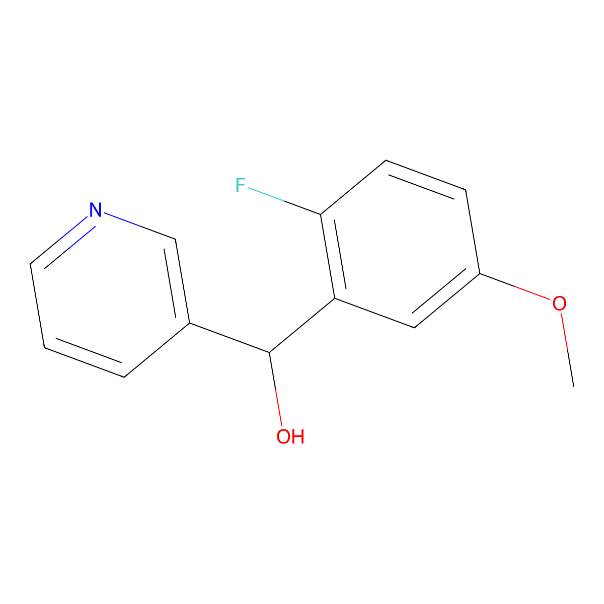 alpha-(2-Fluoro-5-methoxyphenyl)-3-pyridinemethanol molecular structure, CAS 1519357-26-6