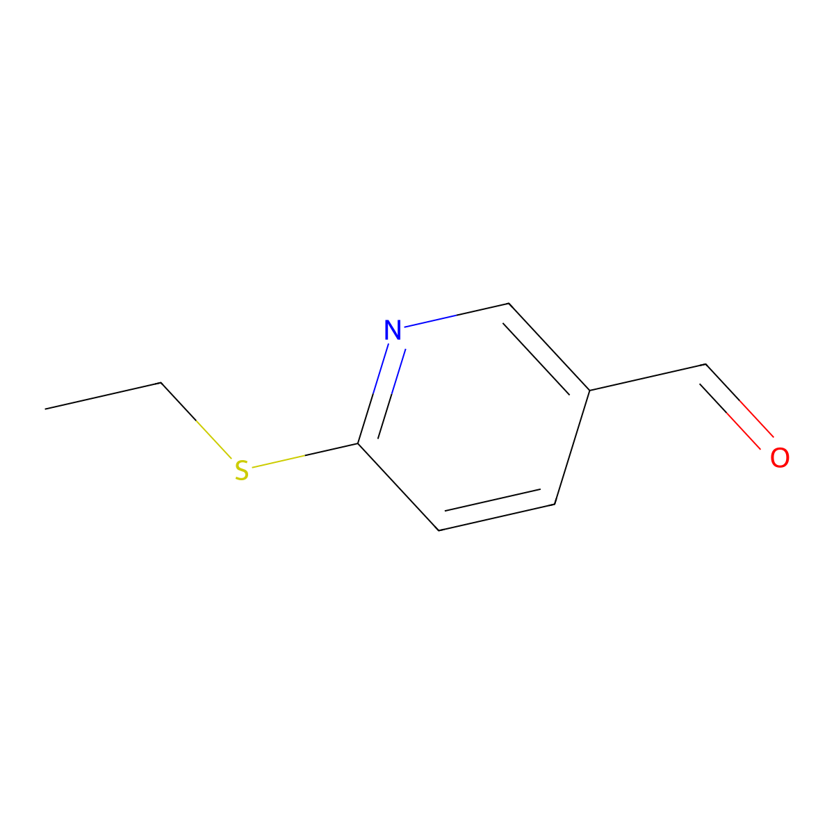 6-(Ethylthio)nicotinaldehyde molecular structure, CAS 1519357-72-2