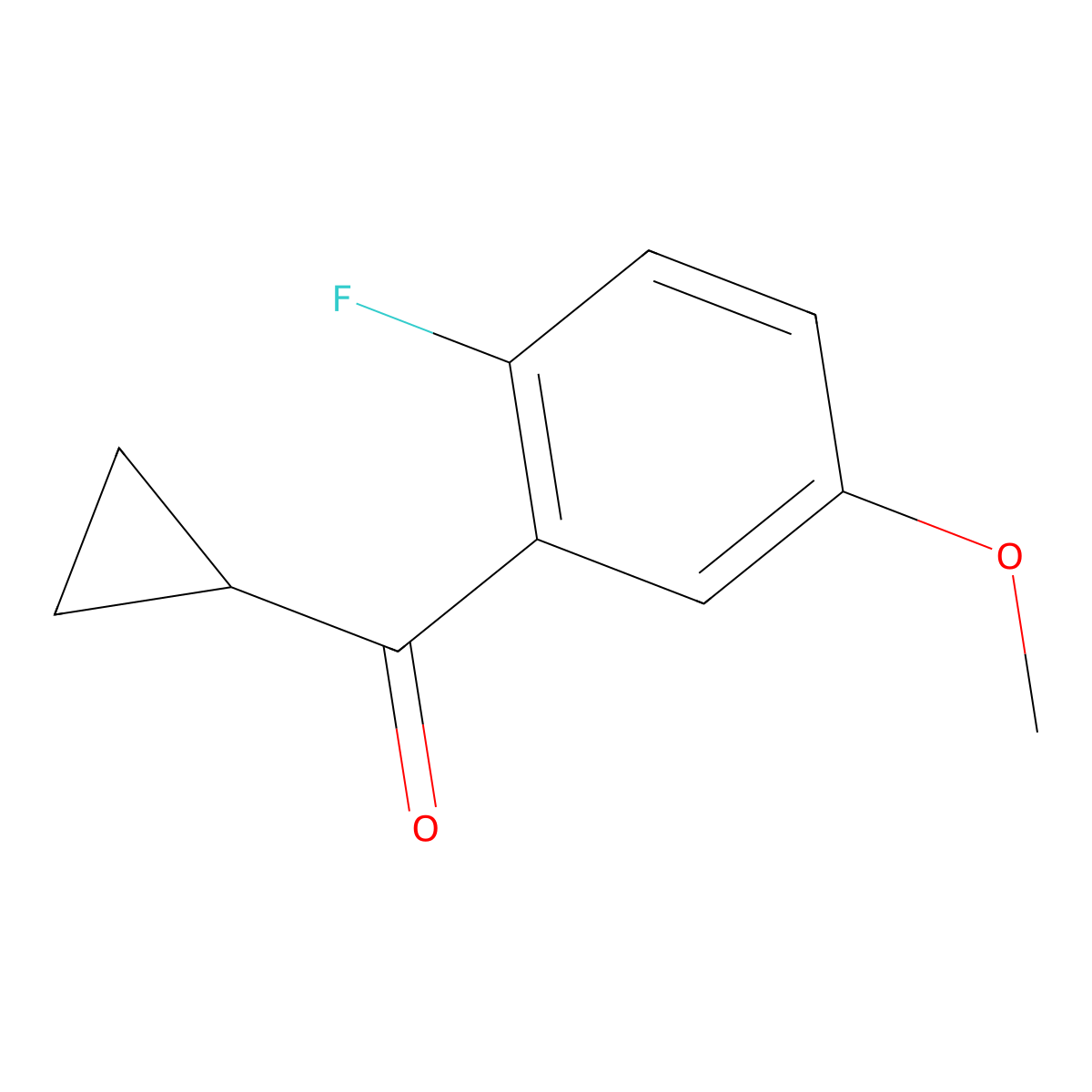 Cyclopropyl(2-fluoro-5-methoxyphenyl)methanone molecular structure, CAS 1519374-02-7