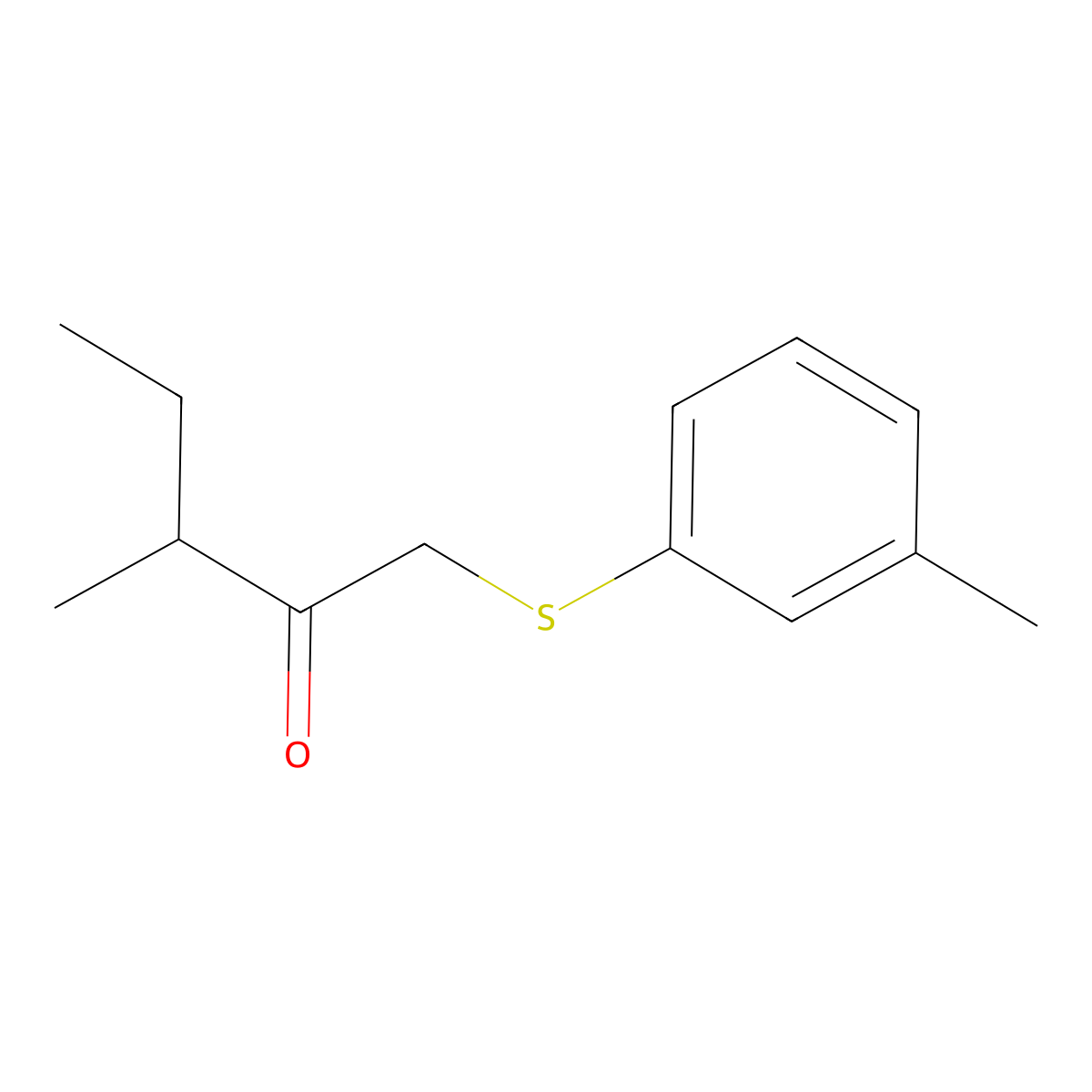 3-Methyl-1-(m-tolylthio)pentan-2-one molecular structure, CAS 1519391-51-5