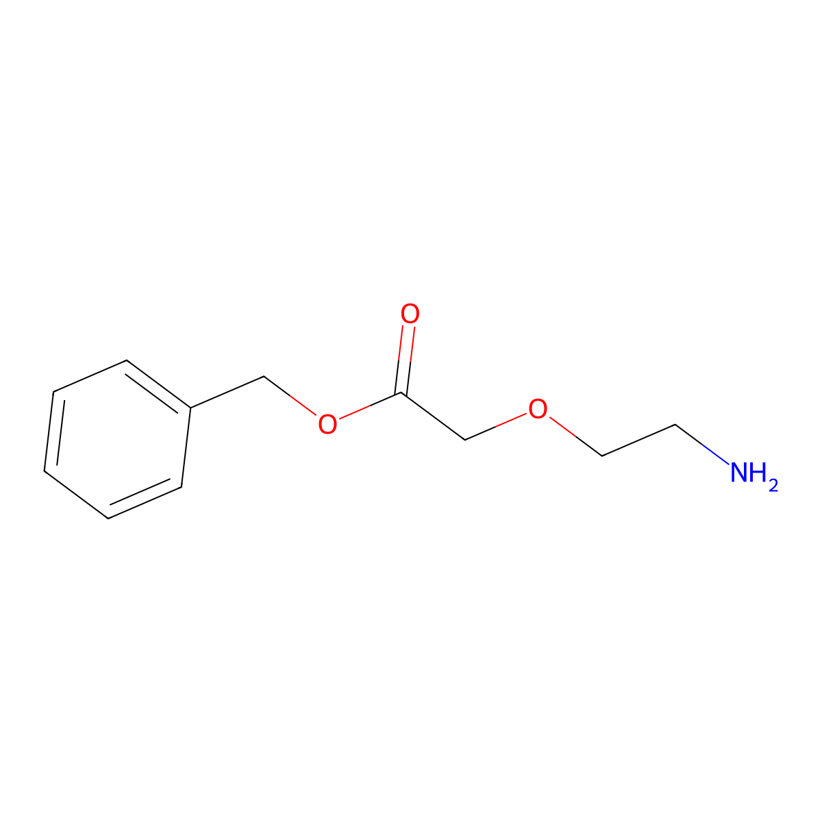 Benzyl 2-(2-aminoethoxy)acetate molecular structure, CAS 1519391-81-1