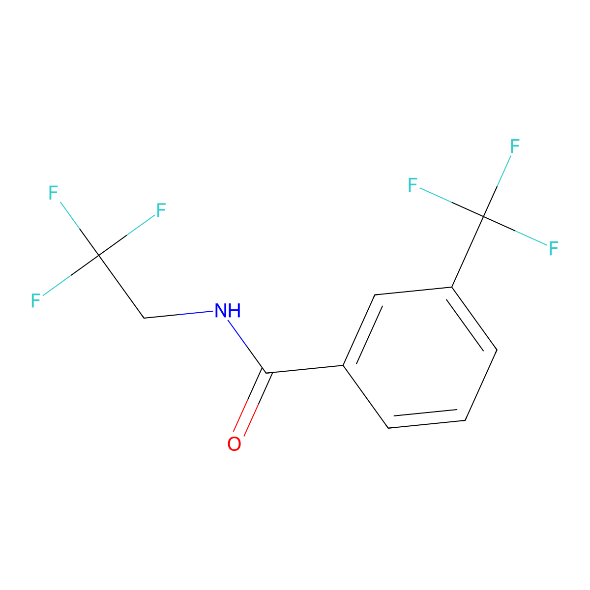 N-(2,2,2-Trifluoroethyl)-3-(trifluoromethyl)benzamide molecular structure, CAS 1519398-77-6