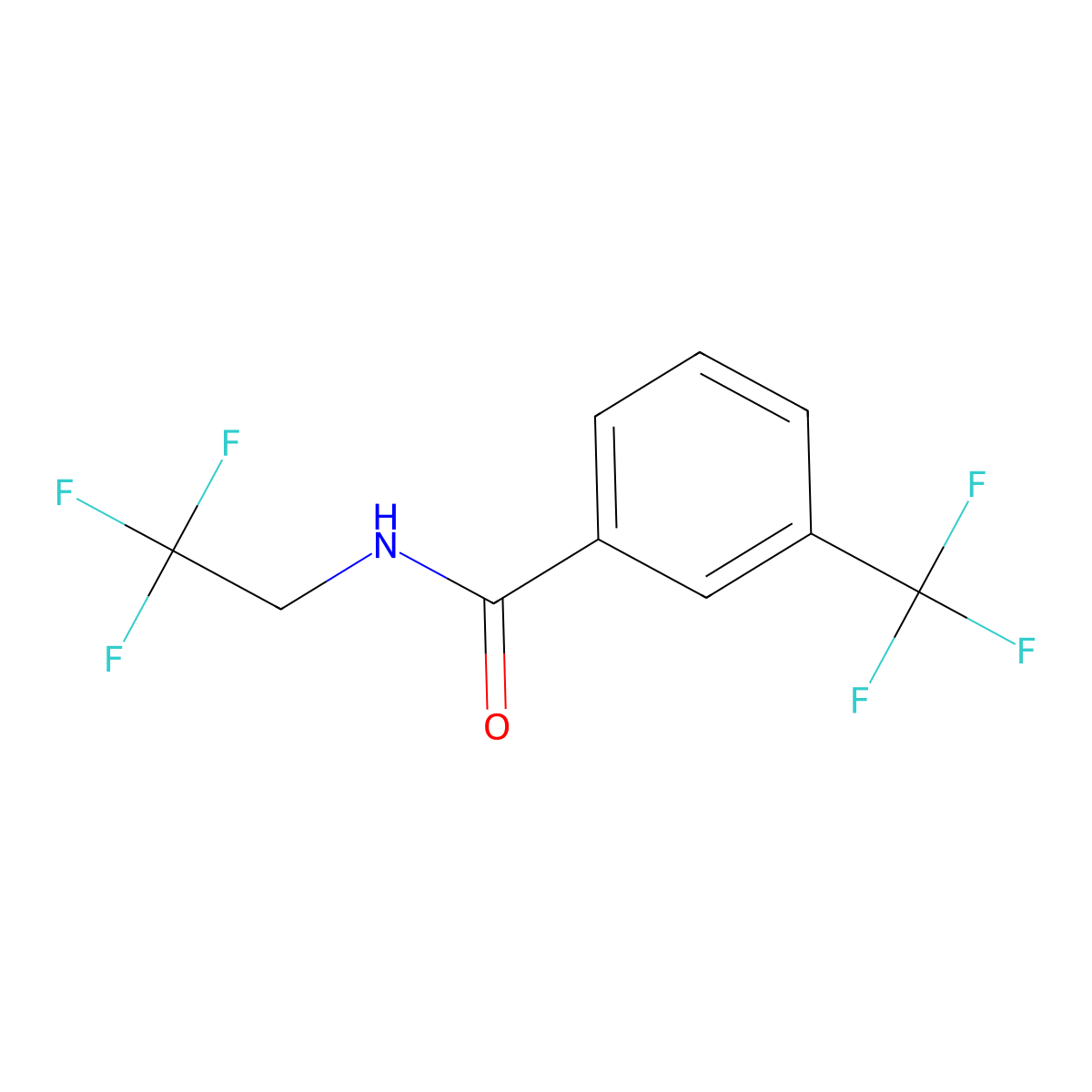 N-(2,2,2-Trifluoroethyl)-3-(trifluoromethyl)benzamide molecular structure, CAS 1519398-77-6