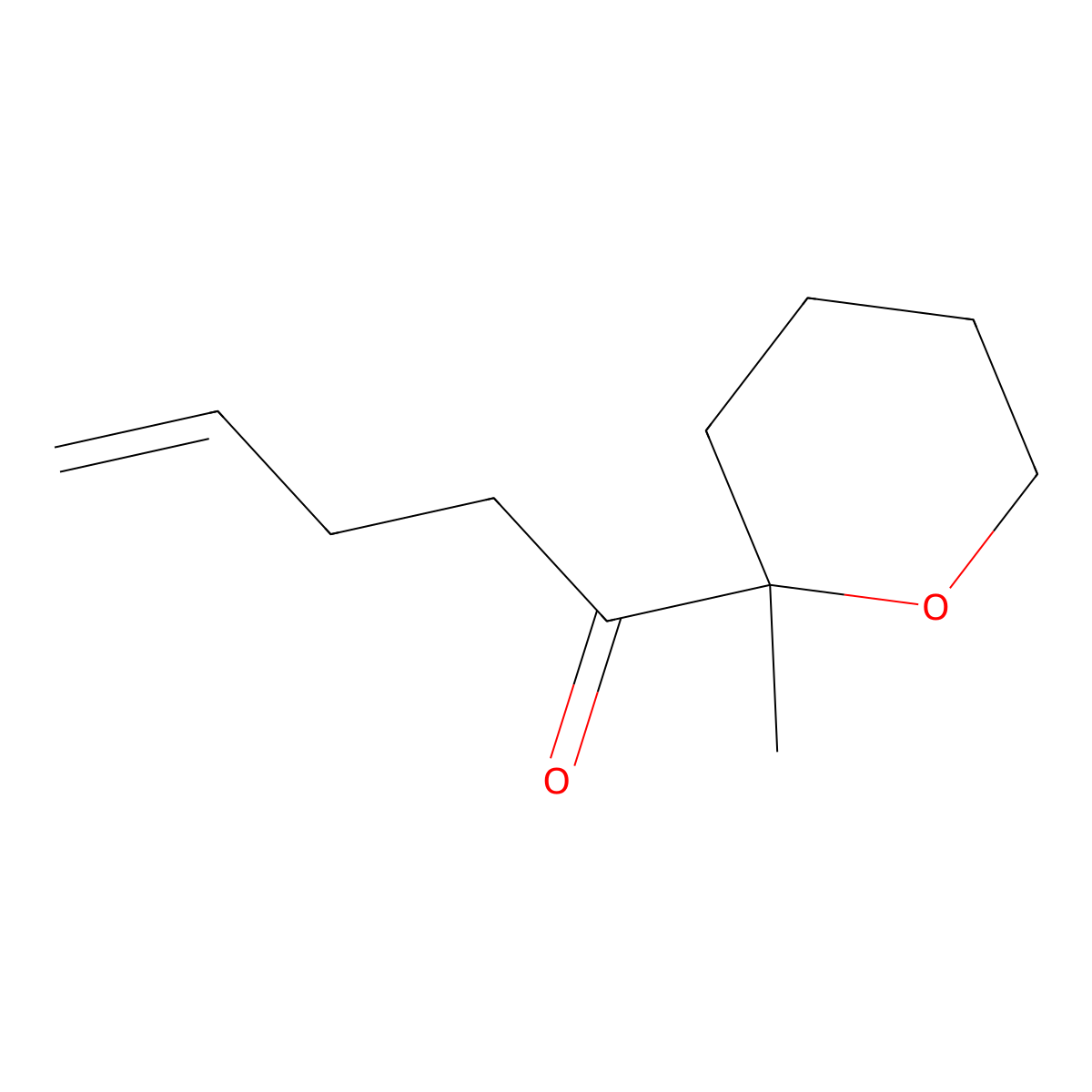 1-(2-Methyloxan-2-yl)pent-4-en-1-one molecular structure, CAS 1519401-36-5