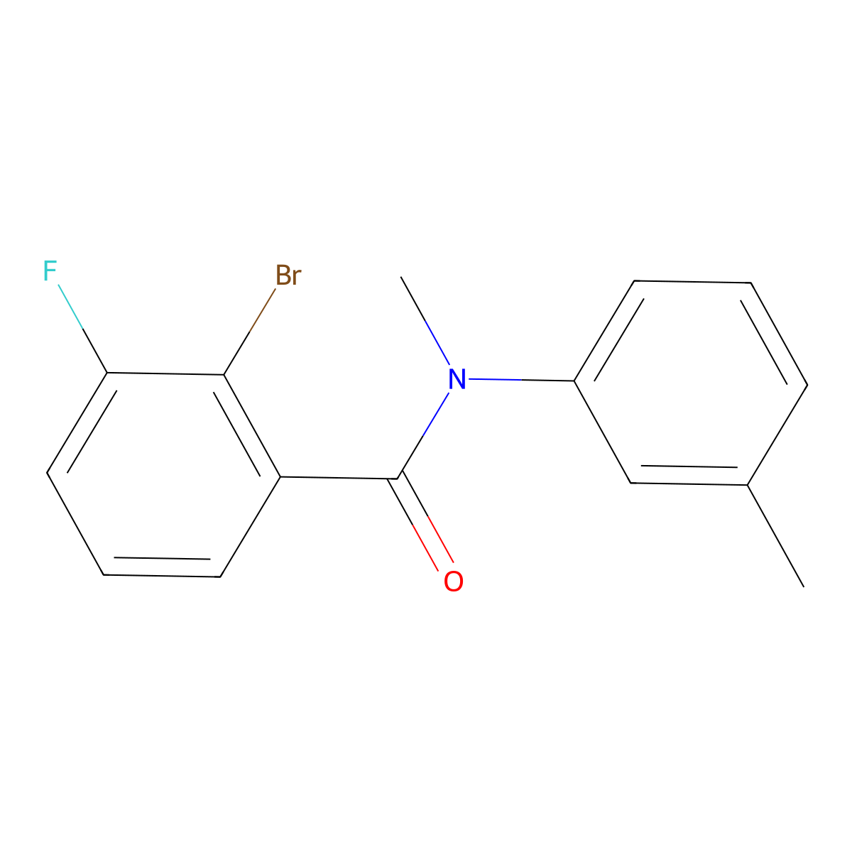2-Bromo-3-fluoro-N-methyl-N-(3-methylphenyl)benzamide molecular structure, CAS 1519405-61-8