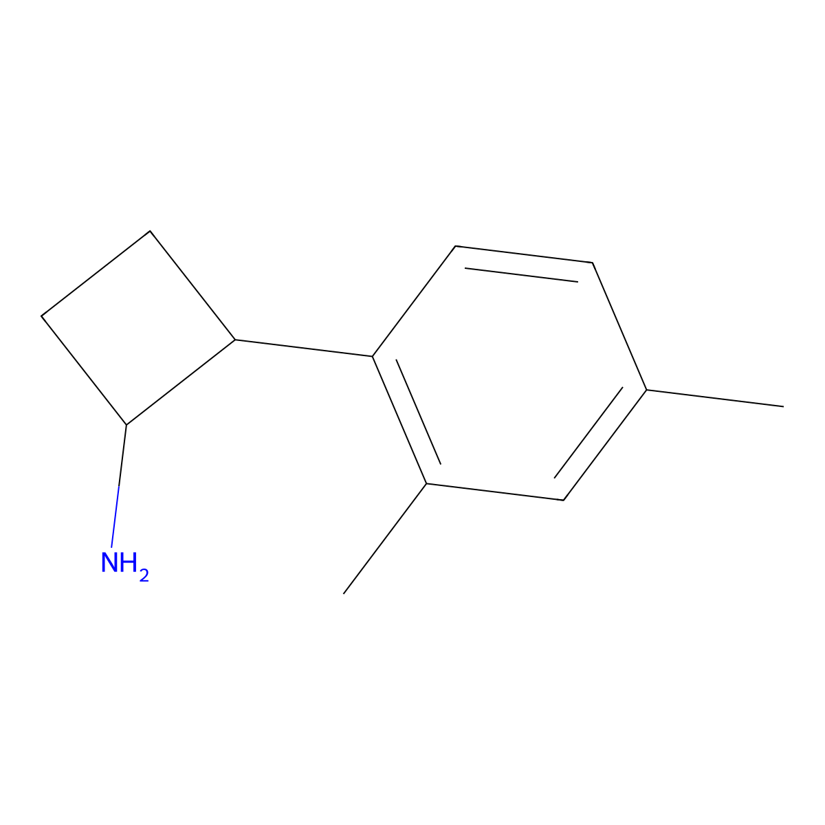 2-(2,4-Dimethylphenyl)cyclobutan-1-amine molecular structure, CAS 1519406-21-3