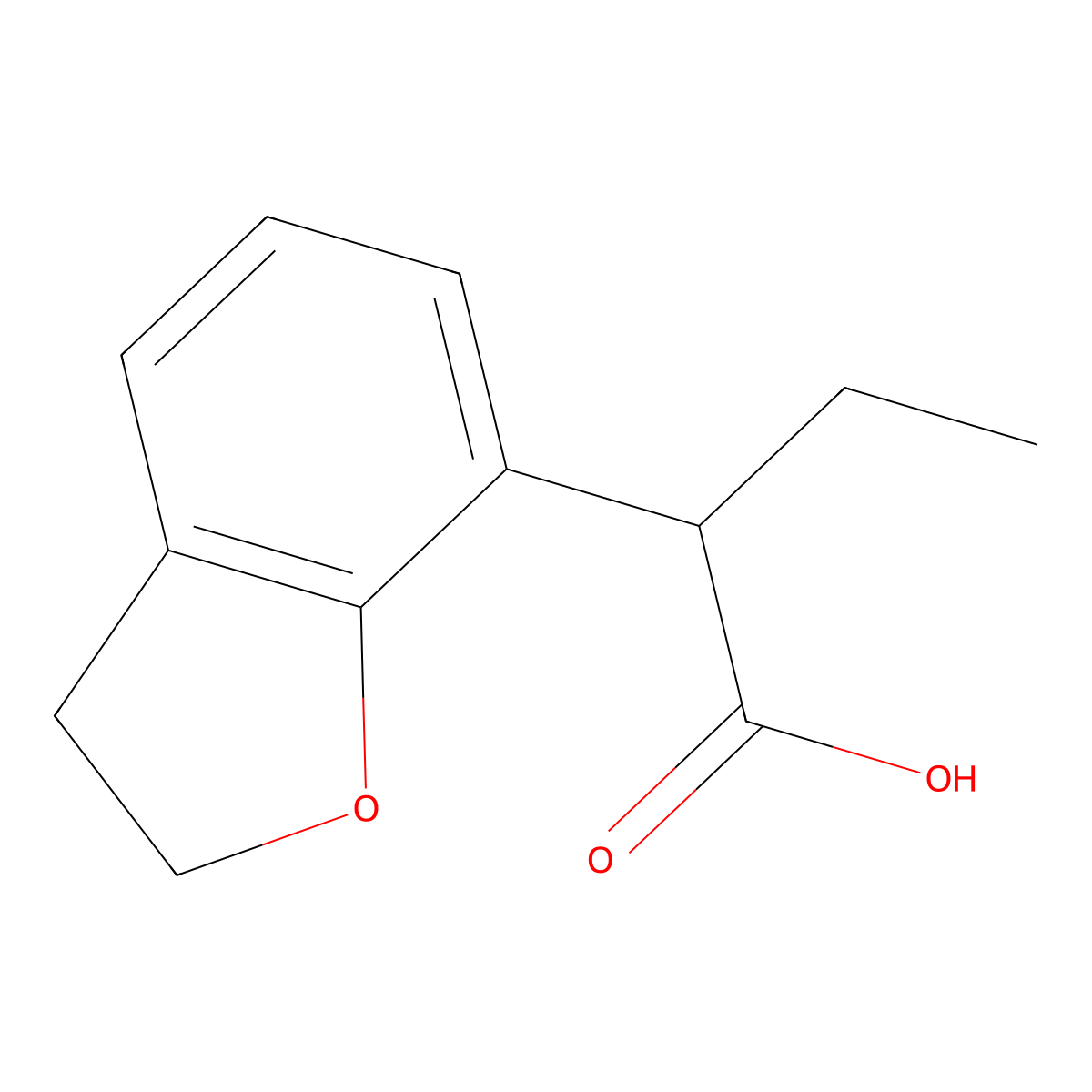 2-(2,3-Dihydro-1-benzofuran-7-yl)butanoic acid molecular structure, CAS 1519409-92-7