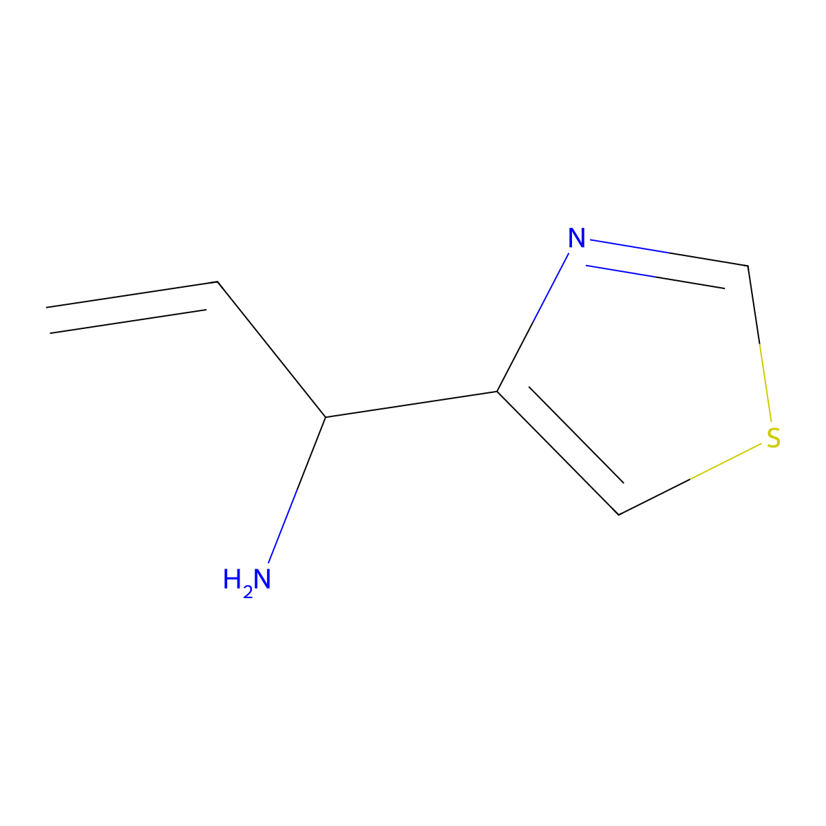 1-(1,3-Thiazol-4-yl)prop-2-en-1-amine molecular structure, CAS 1519434-65-1