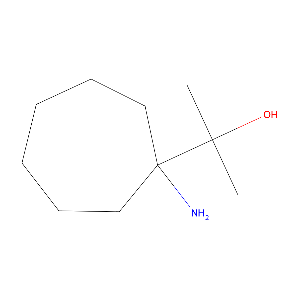 2-(1-Aminocycloheptyl)propan-2-ol molecular structure, CAS 1519439-00-9