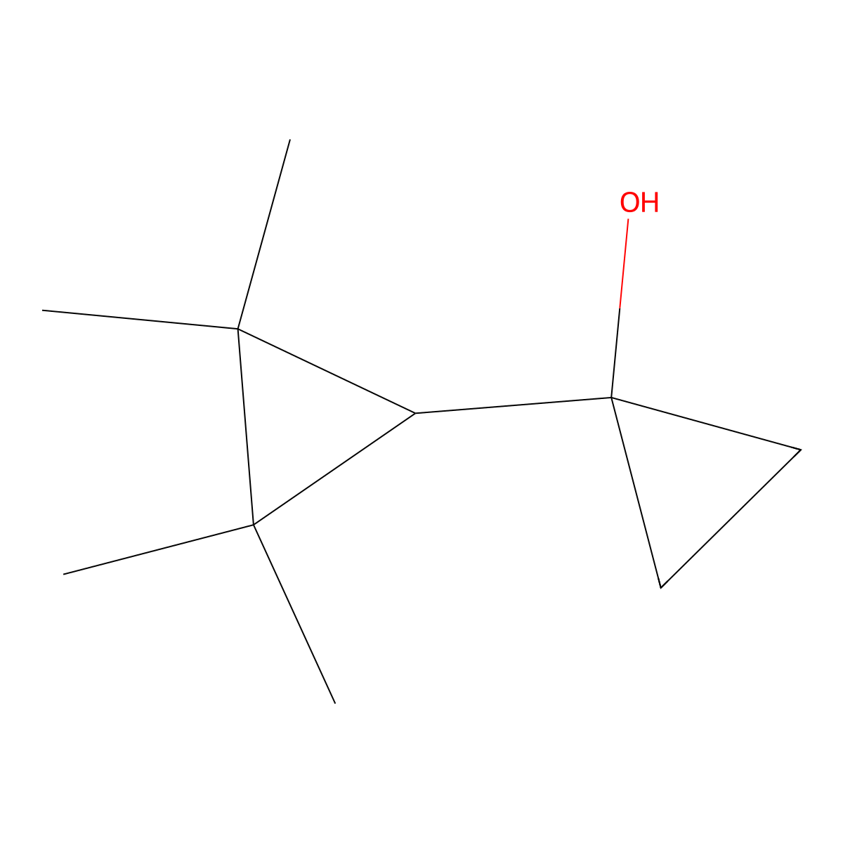 1-(2,2,3,3-Tetramethylcyclopropyl)cyclopropan-1-ol molecular structure, CAS 1519454-04-6