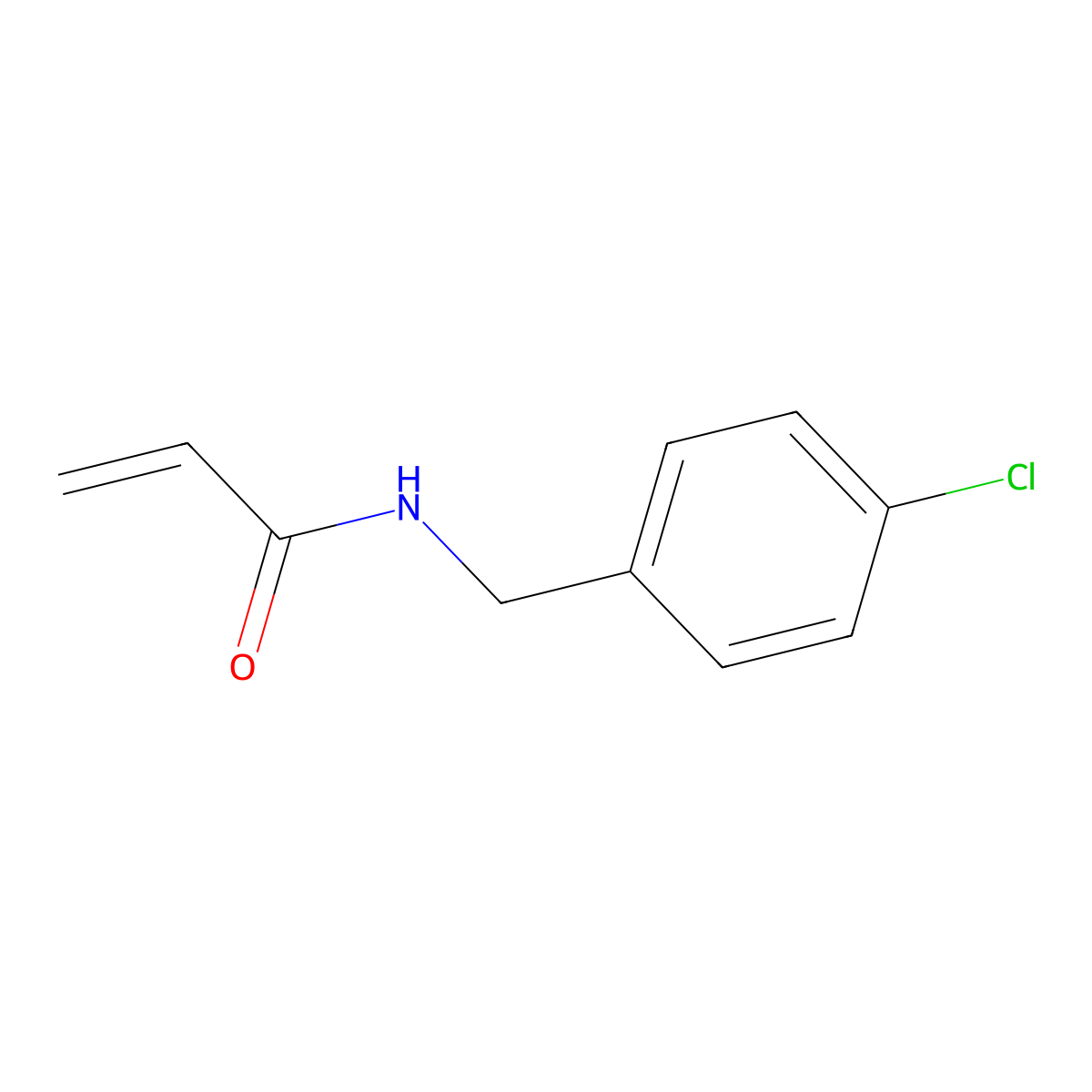 N-(4-chlorobenzyl)acrylamide molecular structure, CAS 151946-55-3