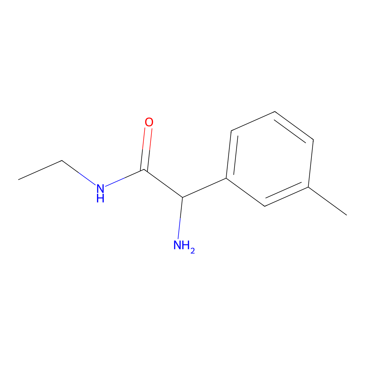 2-Amino-N-ethyl-2-(3-methylphenyl)acetamide molecular structure, CAS 1519463-89-8