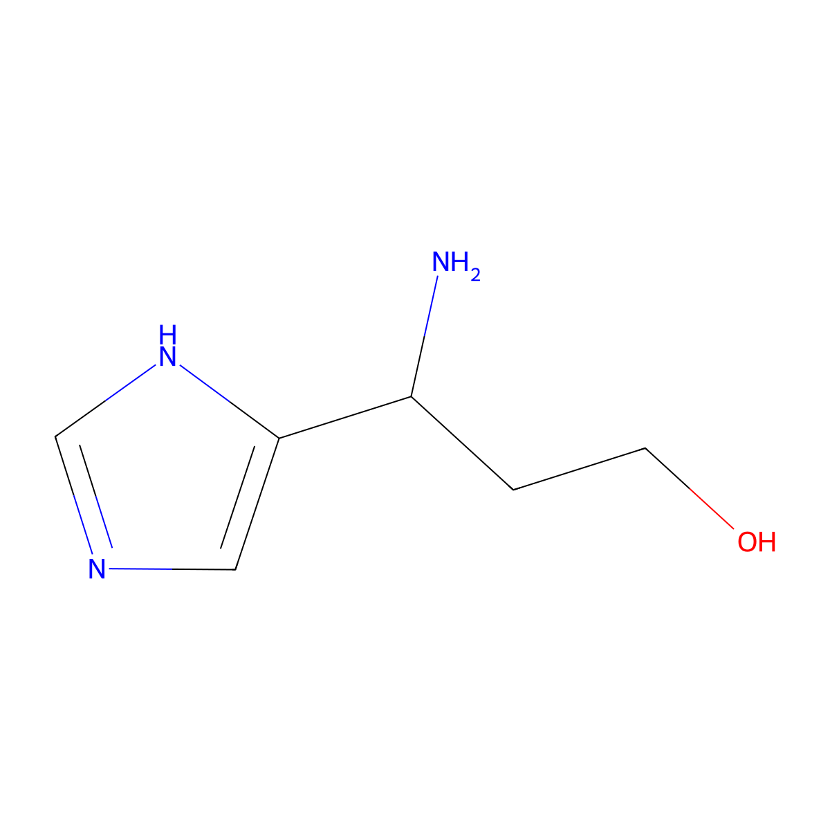 3-amino-3-(1H-imidazol-5-yl)propan-1-ol molecular structure, CAS 1519479-55-0