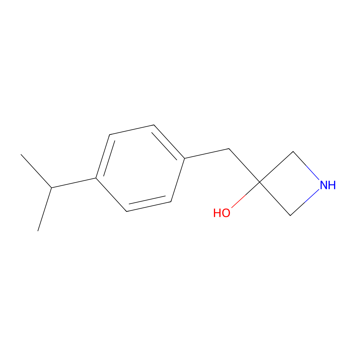 3-(4-Isopropylbenzyl)azetidin-3-ol molecular structure, CAS 1519486-86-2