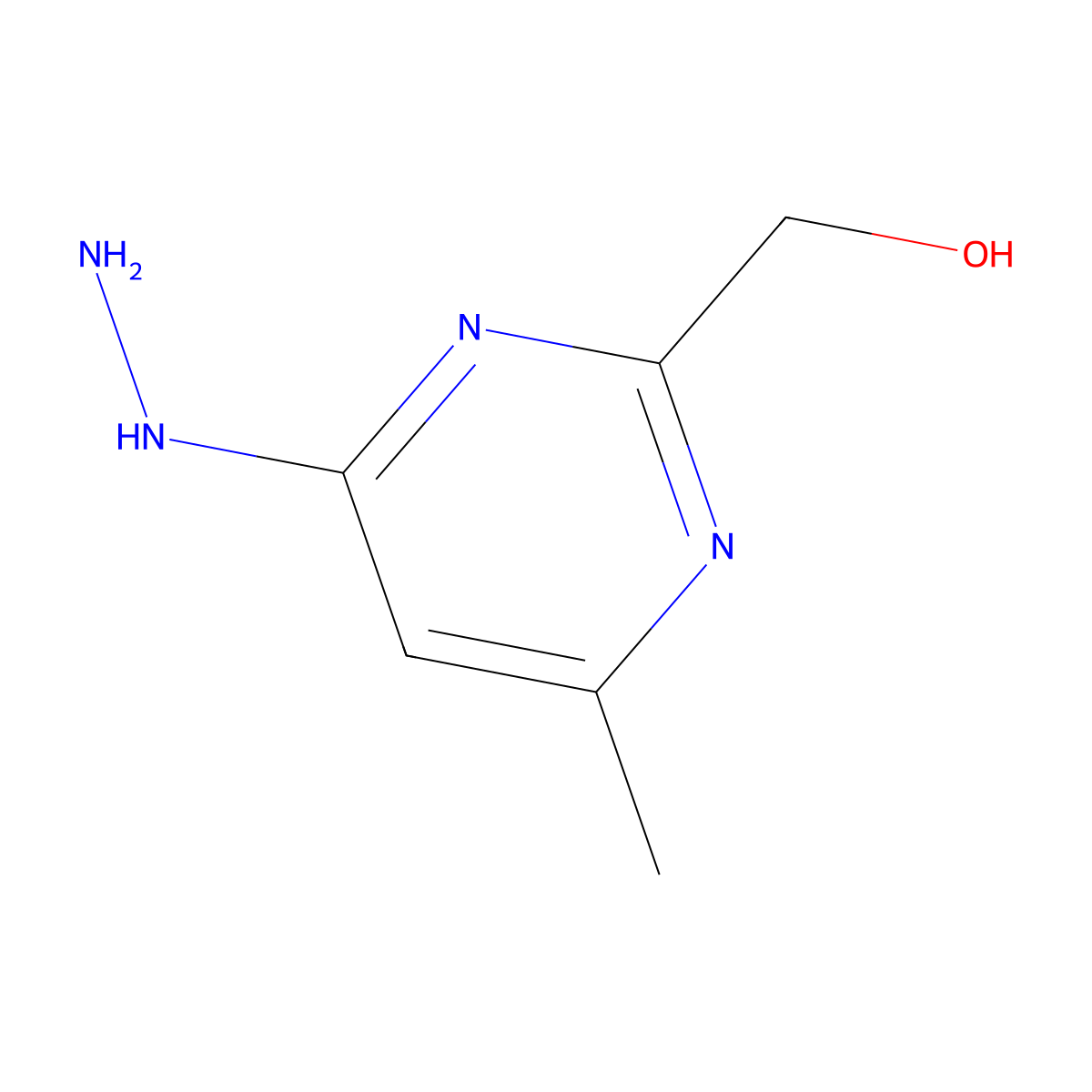 (4-Hydrazinyl-6-methylpyrimidin-2-yl)methanol molecular structure, CAS 1519499-54-7