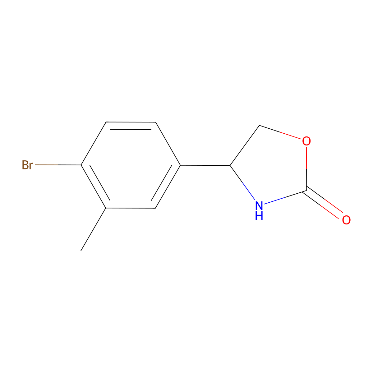 4-(4-Bromo-3-methylphenyl)oxazolidin-2-one molecular structure, CAS 1519517-20-4