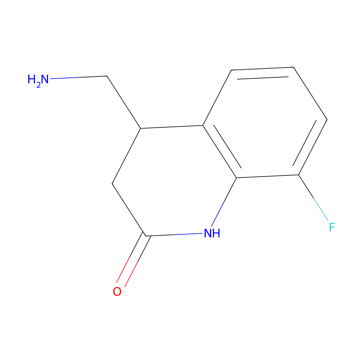 4-(Aminomethyl)-8-fluoro-1,2,3,4-tetrahydroquinolin-2-one molecular structure, CAS 1519517-56-6