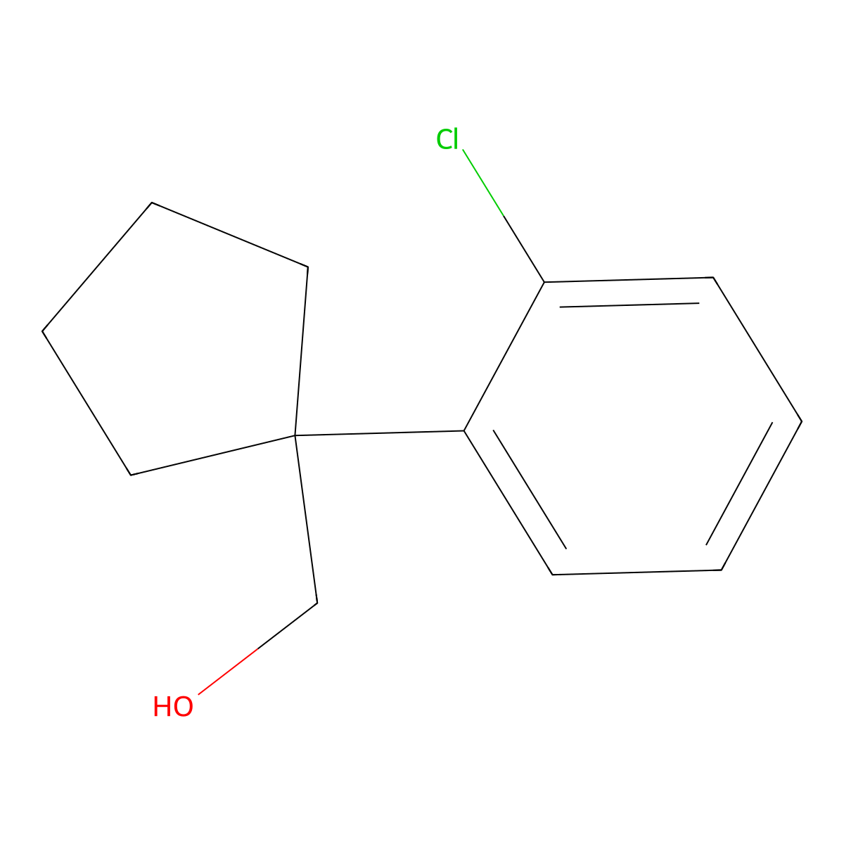 [1-(2-Chlorophenyl)cyclopentyl]methanol molecular structure, CAS 1519524-19-6