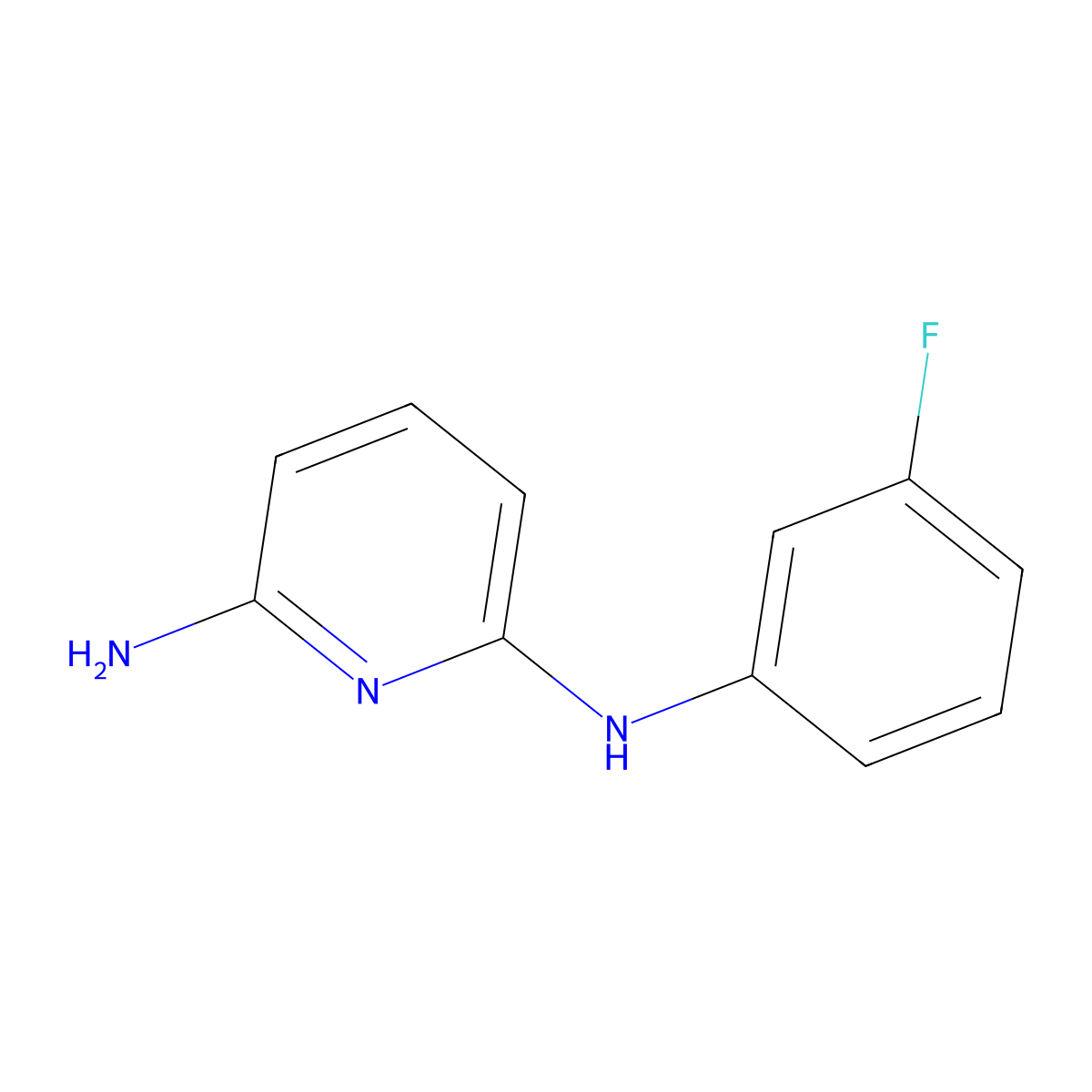 N2-(3-fluorophenyl)pyridine-2,6-diamine molecular structure, CAS 1519542-34-7