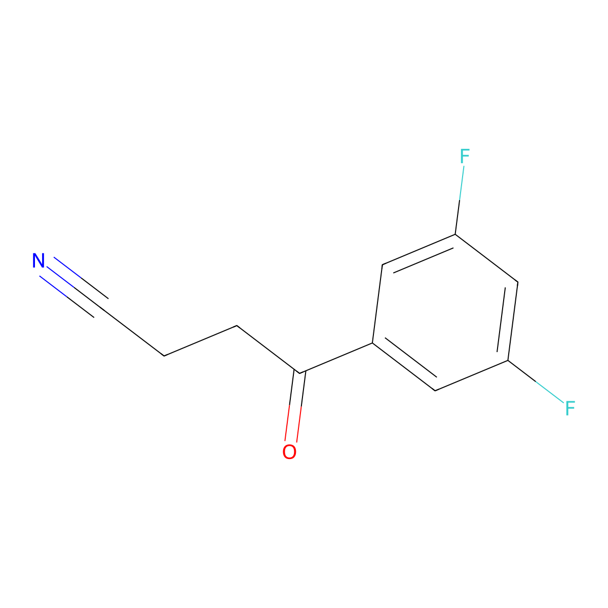 4-(3,5-Difluorophenyl)-4-oxobutanenitrile molecular structure, CAS 1519562-47-0