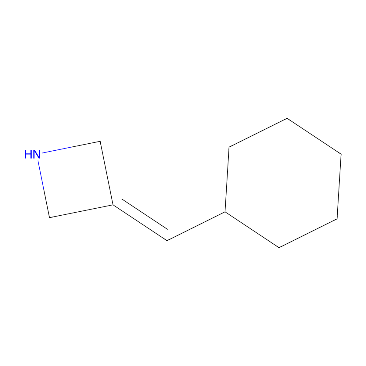 3-(Cyclohexylmethylidene)azetidine molecular structure, CAS 1519577-68-4