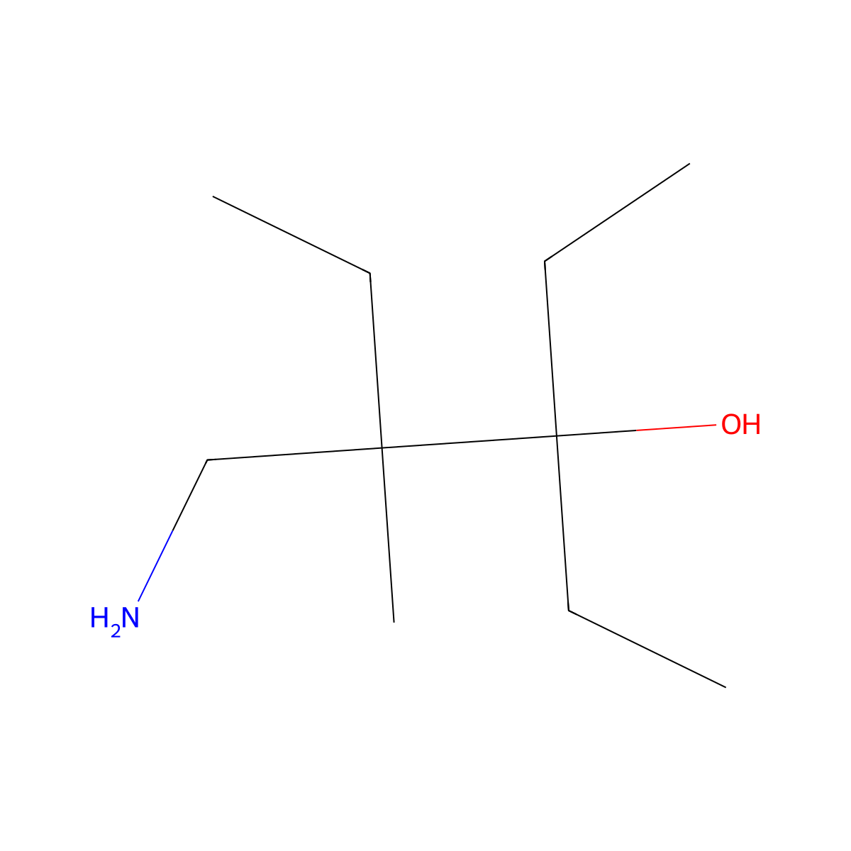 4-(Aminomethyl)-3-ethyl-4-methylhexan-3-ol molecular structure, CAS 1519582-25-2