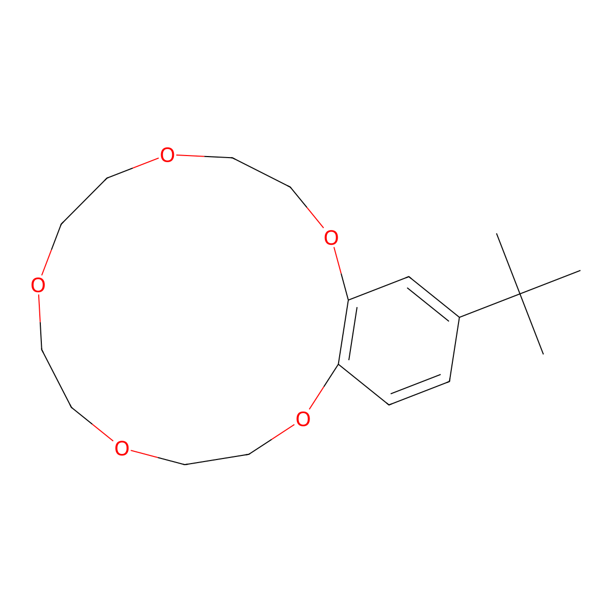4-tert-Butylbenzo-15-crown-5 molecular structure, CAS 15196-73-3