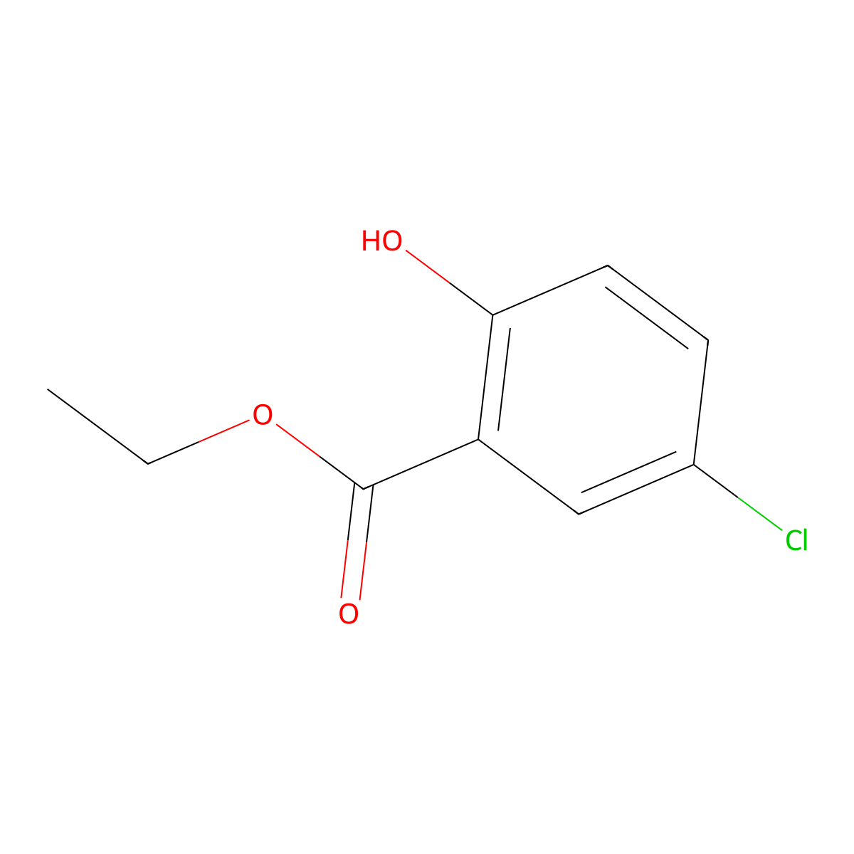 Ethyl 5-chlorosalicylate molecular structure, CAS 15196-83-5