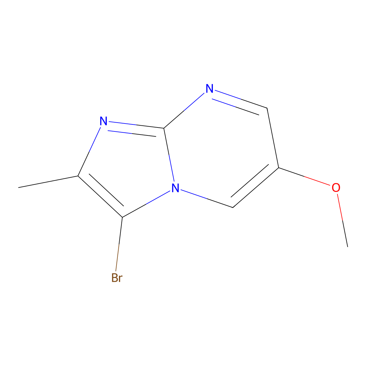 3-Bromo-6-methoxy-2-methylimidazo[1,2-A]pyrimidine molecular structure, CAS 1519606-88-2