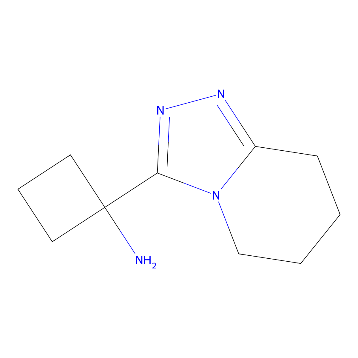 1-{5H,6H,7H,8H-[1,2,4]triazolo[4,3-a]pyridin-3-yl}cyclobutan-1-amine molecular structure, CAS 1519609-29-0